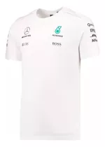 Playera Mercedes Benz Hugo Boss Original Negra Y Blanca.