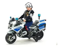 Moto A Bateria Bmw Policial Xl Licenciado Para Niño Y Niñas