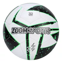 Balón De Fútbol Zoom Sports # 5 Negro-verde Color Verde Limón