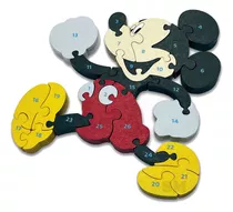 Quebra Cabeça De Madeira Mdf Mickey Disney 26 Peças Alfabeto