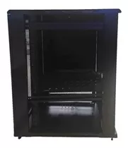 Gabinete Cerrado Rack De Piso 27ur Puerta Vidrio 129x61x96cm