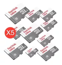 Pack 5 Tarjetas Sandisk  Microsd 32gb Clase 10