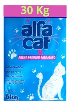  30 Kg Arena Premium Para Gato Alfa Cat  / 30kg  / 6 X 5