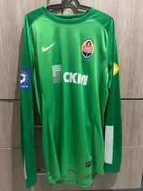 Camisa Shakhtar Donetsk Usada Em Jogo Goleiro Autografada