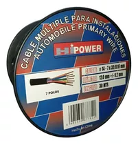 Cable Auto Maquina 7 Vías Numero 14 Rollo 30 Mts Sellado 