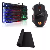 Kit Gamer Teclado Semi-mecânico + Mouse 3200 Dpi + Mouse Pad