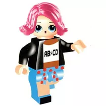 Boneca Lol Bloco De Montar Compatível Com Lego - Rocker