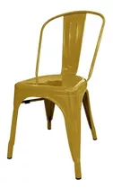 Silla De Comedor Desillas Tolix, Estructura Color Dorado, 6 Unidades