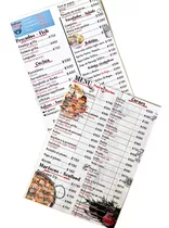 Cartas Menu Para Restaurante, Bar, +diseño Y Plastificado