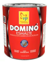 Pintura De Aceite Dominó Esmalte Negro Mate 1/4 Galón Vp 