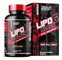 Quemador De Grasa Lipo 6 Black Nutrex® 60 Cáps. Sabor Sin Sabor