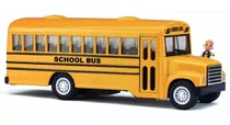 Miniatura Ônibus School Bus Americado De Metal Abre Porta