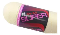 Estambre Ku-ku Super Tubo De 200 Gramos Color Crema