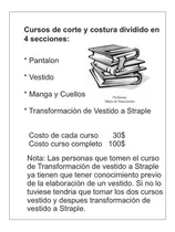 Curso De Corte Y Costura Dividido En 4 Secciones 