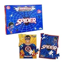 Quebra Cabeça Infantil Herois Spider 30 Pçs Jogo Educativo  
