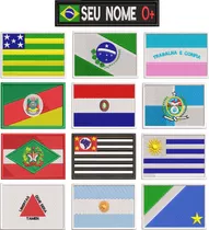 12pçs Escolha Bandeira Seu Estado Ou País + Tarjeta Ban159