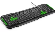 Teclado Gamer Tc201 Com Hotkeys Multimidia Preto/verde