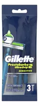 Máquina Para Afeitar Gillette  Prestobarba Ultragrip2 Sensitive Descartable 3 U