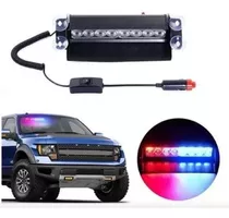 Baliza Parabrisa Led Estroboscopica Azul Rojo Bomberos 12v