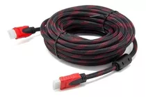 Cable Hdmi 20 Metros Mallado Hd 1080 P Con Doble Filtro 1.4