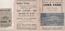 Antiguo Programa Y Entrada Del ** Luna Park ** Año 1953