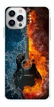 Capa De Celular Guitarra Violão Fogo E Água Capinha