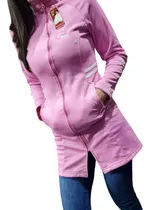 Campera Niña Acetato Larga Rosa