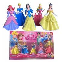 5 Bonecas Princesas Disney Kit Bela Branca De Neve Cinderela