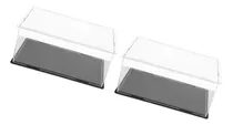 2x Vitrina Acrílica Caja De Metacrilato Base De Plástico A