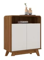 Buffet Aparador Eccos Minimalista Nature/offwhite Cor Marrom-claro