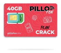 Pillofon Sim Recargable Crack 40gb + Redes 30 Días Chip