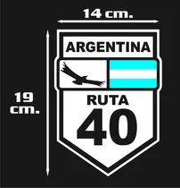 Calcomanía Ruta 40 Argentina