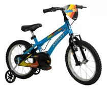 Bicicleta  Infantil Infantil Athor Baby Boy 2023 Aro 16 Freios V-brakes Cor Azul Com Rodas De Treinamento