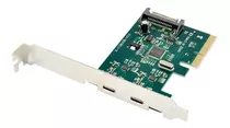 Placa Pci-e Com 2 Portas Externas Type-c 3.1 Pc Desktop Top!