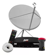 Kit 1 Receptor Digital Bs9900s Bedin - Antena 90cm Lnbf Cabo