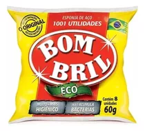 Lã De Aço Bombril Com 8 Unidades Original Lava Louças 