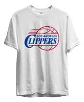 Remera Basket Nba Los Angeles Clippers Blanca Logo Vintage