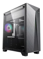 Gabinete Gamer Gamemax Nova N6 Mid Tower Atx + 1 Cooler Rgb Color Negro