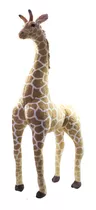 Girafa Realista Grande Decoração Safari 128cm - Pelúcia