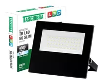 Refletor Led 50w Resistente Água - Bivolt- Luz Fria 6500k Carcaça Preto Luz Branco-frio 110v/220v