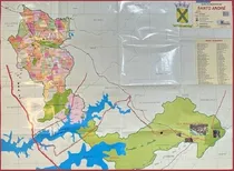Mapa Geográfico Político Escolar Planisférico Da Cidade De Santo André - Turismo E Entregas - Dobrado Gigante 1.2m X 90cm - Equipe Multivendas
