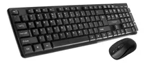 Kit De Teclado Y Mouse Inalámbrico Noga S5500 Español De Color Negro