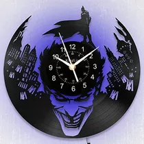 Bat Decor Reloj De Vinilo Con Disco, Led De 12 Pulgadas, 7 C