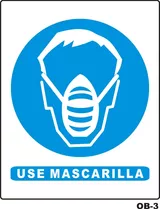 Use Mascarilla - Señal De 20cm X 25cm 