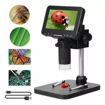 Microscopio Electrónico Académico Con 4.3in Pantalla Lcd Hd
