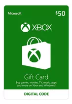Cartão Presente Xbox Gift Card Microsoft R$50