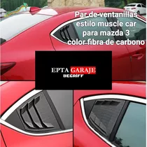 Mazda 3 Ventanillas Estilo Muscle Car Par Color Fibra Carbon