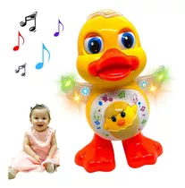 Patinho Dançante Musical Infantil  Som E Luz Duck Mexe Olho Cor Amarelo