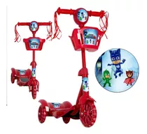 Patinete Infantil Menino Pj Masks Com 3 Rodinhas Luz E Som