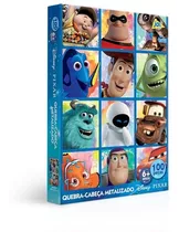 Quebra Cabeça Puzzle Metalizado Pixar 100 Peças Jak